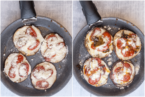 how to make eggplant parmesan stacks ready for baking and baked