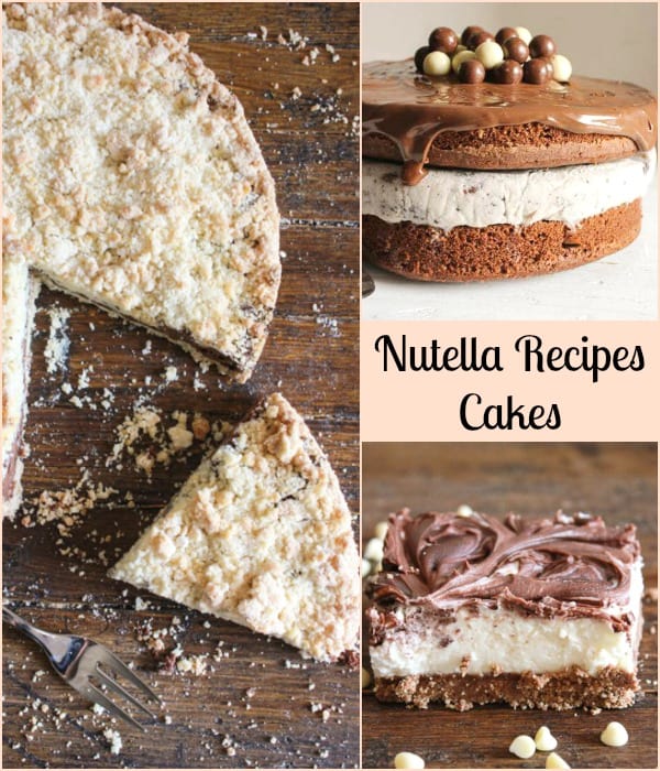 3 types of nutella recipes cakes