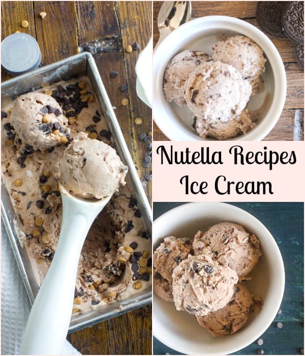 3 types of nutella recipes ice cream