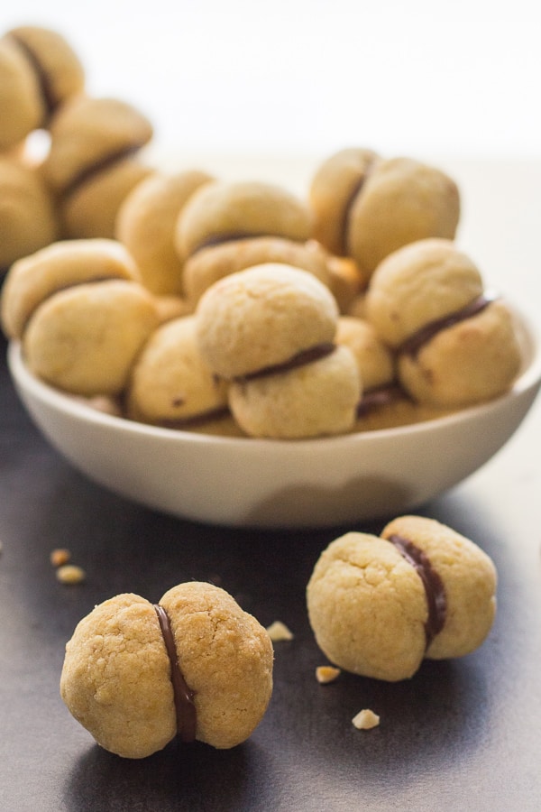 baci di dama in a bowl