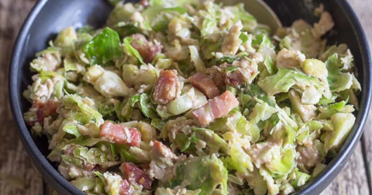 Shredded Brussels Sprout Salad Recipe - An Italian in my Kitchen