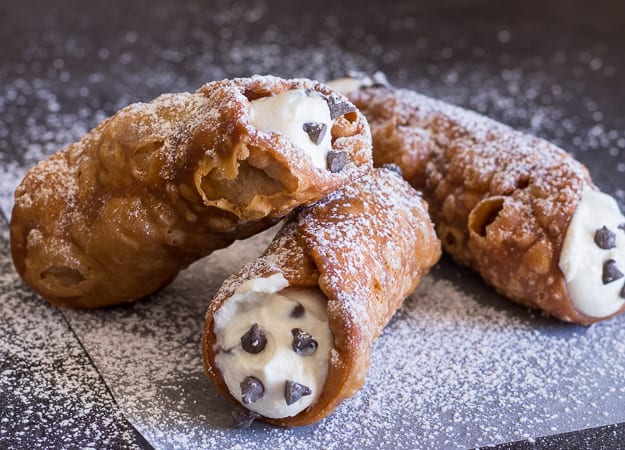 canoli on a white paper
