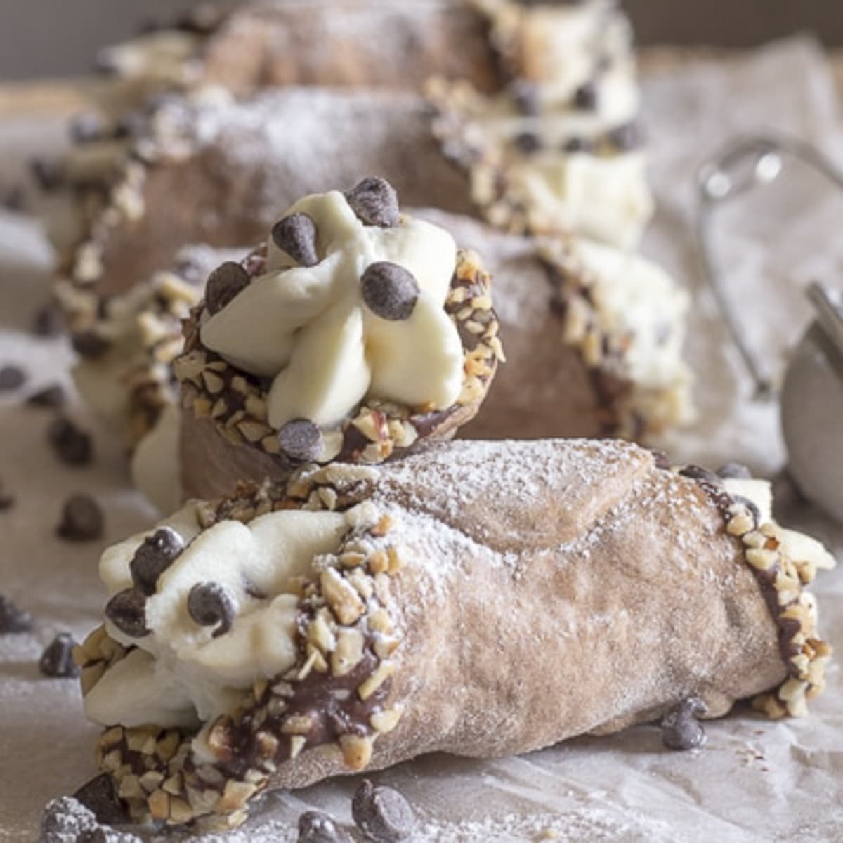 How to make delicious cannoli with authentic DIY wood cannoli rollers.