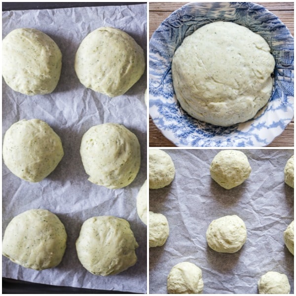 how to make dinner rolls dough risen, dinner rolls before and after rising