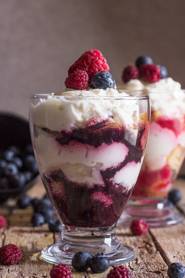 cheesecake parfait in a glass