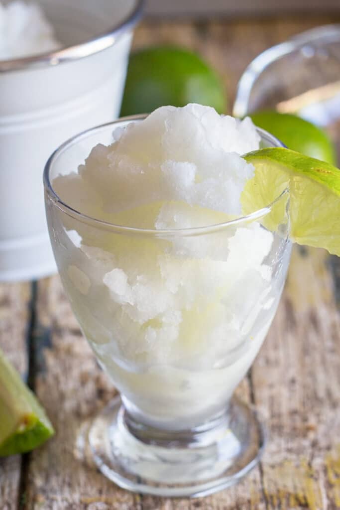 Granita in a glass.