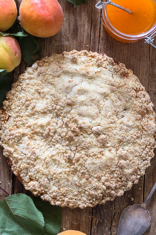 Homemade Apricot Jam Crumb Pie