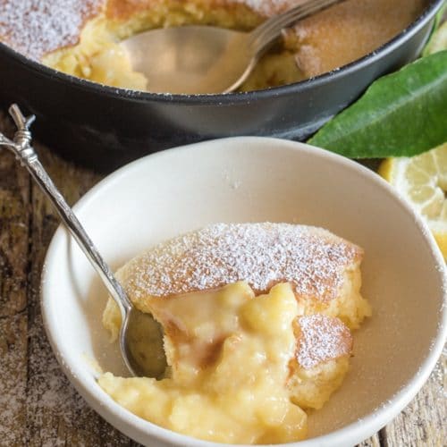 Lemon Almond Pudding Cake. - How Sweet Eats