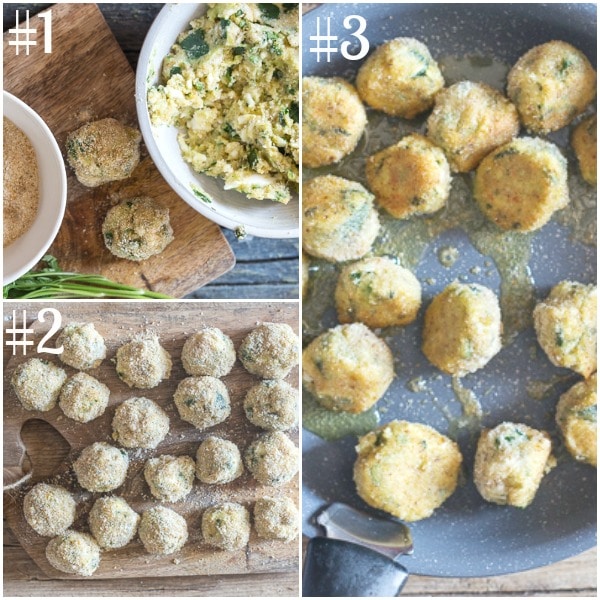 zucchini bites how to make made into bites, fried in the pan