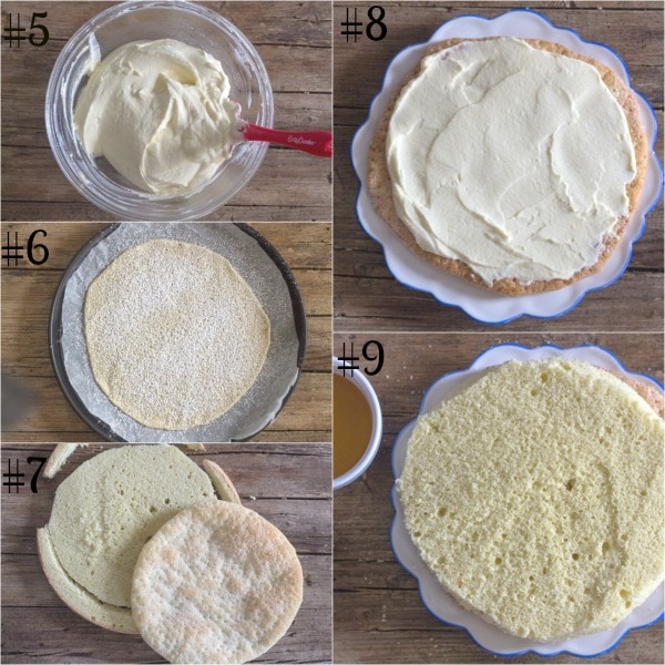 diplomat cake how to make, layering the cake with the cream
