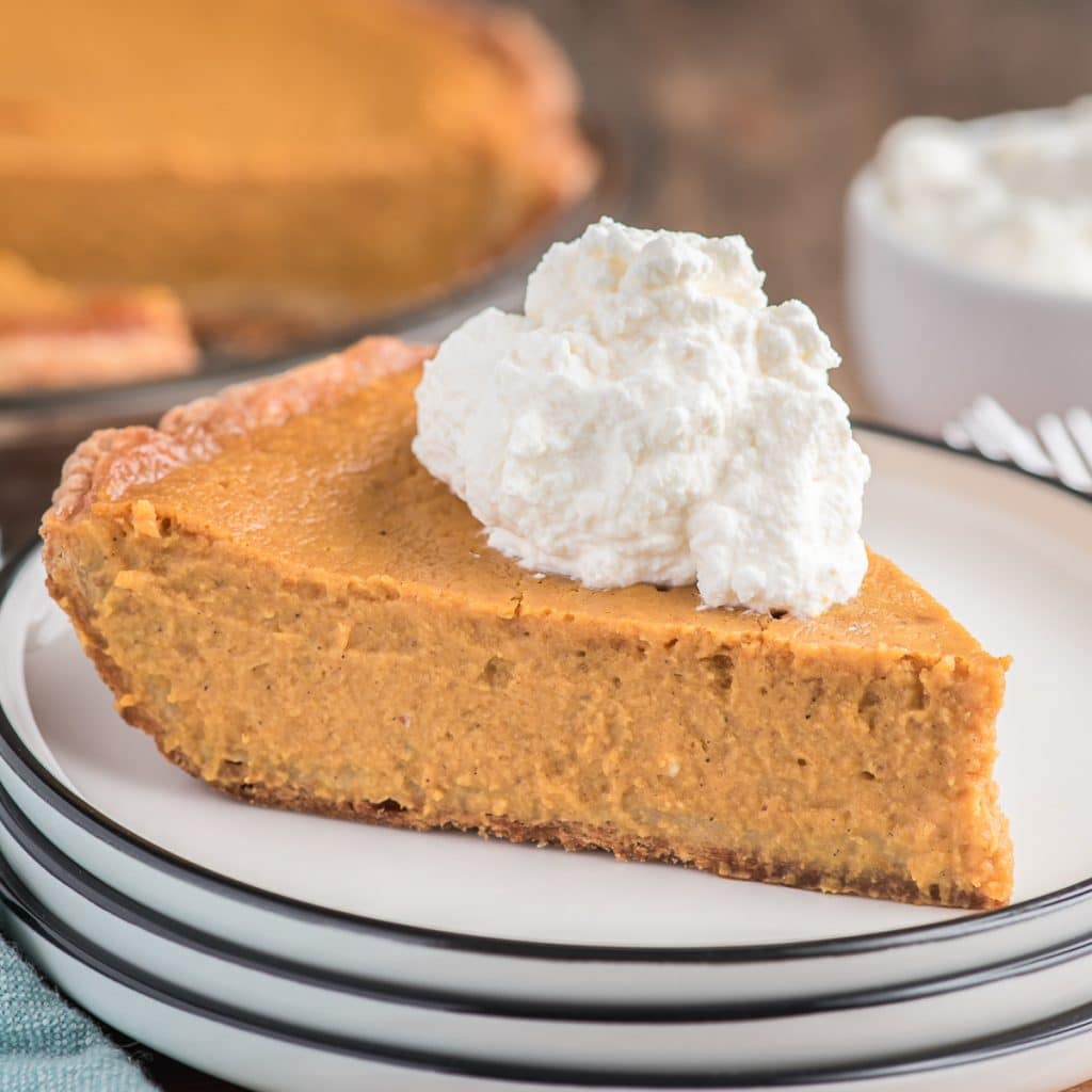 Homemade Pumpkin Pie with Maple Whipped Cream Recipe - An Italian in my ...