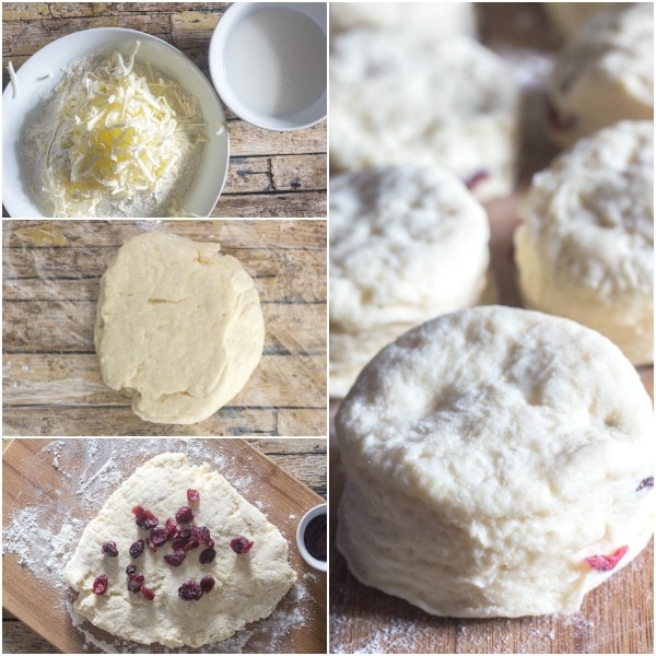 cranberry scones how to make making the dough and baking