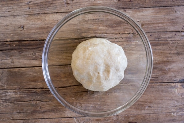focaccia dough before rising