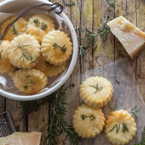 Savory Parmesan & Herb Walnut Biscotti - Lemony Thyme