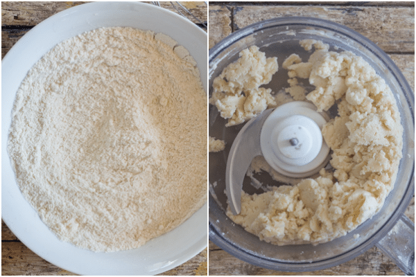 parmesan cookies mixing the ingredients and in the food processor
