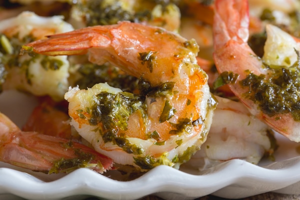 up close baked shrimp