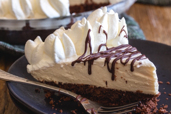 up close piece of mousse pie 