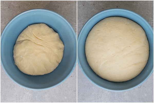 the 2nd rising before after in a blue bowl