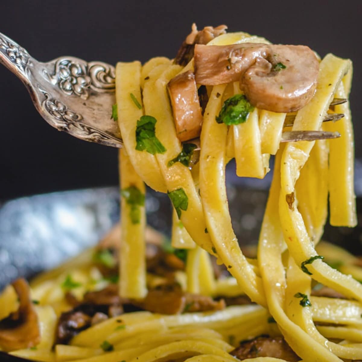 Easy Italian Mushroom Fettuccine