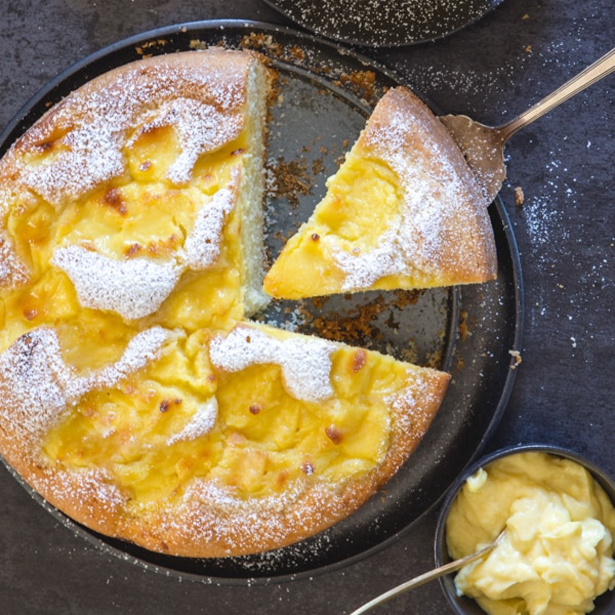 Italian Pastry Cream Filled Lemon Cake