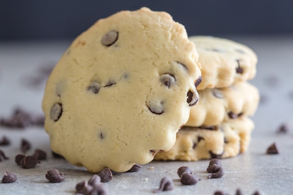 chocolate chip cookies on a white board