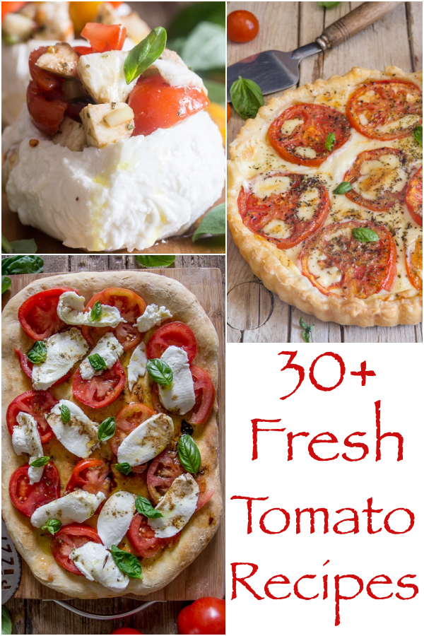 Caprese stuffed mozzarella, tomato pie & caprese pizza.