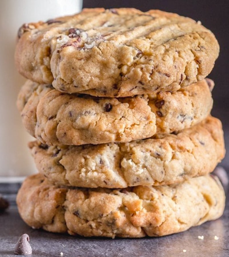 Thick Peanut Butter Chocolate Chip Cookies