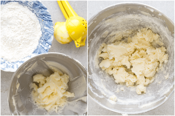 how to make lemon cookies mixing the dough and all mixed 