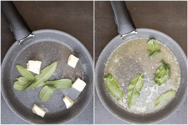 how to make gnocchi making the sauce butter and sage leaves
