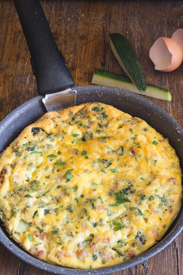 baked frittata in a pan