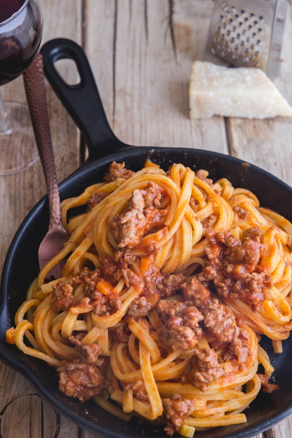 Authentic northern italian bolognese sauce