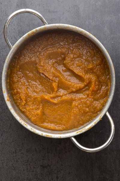 pumpkin butter cooked and thickened