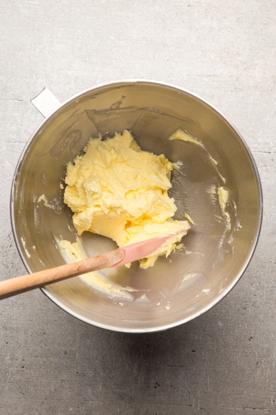creaming butter and adding egg yolks