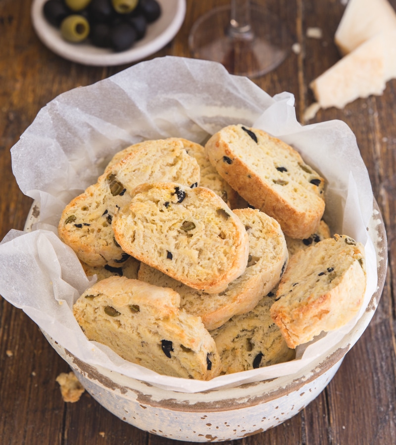 Savory Biscotti with Olives & Parmesan