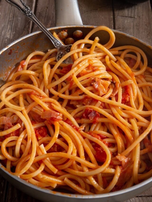 Classic Pasta Amatriciana - An Italian in my Kitchen