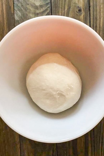 the dough before rising
