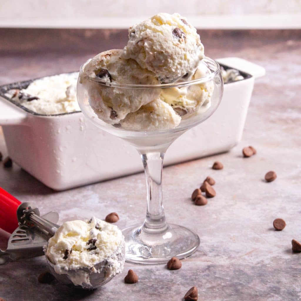 No-Churn Chocolate Chip Ricotta Ice Cream Recipe - An Italian in my Kitchen