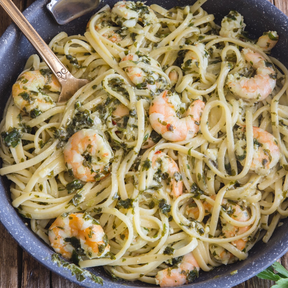 Parsley Pesto Shrimp Pasta Recipe An Italian in my Kitchen