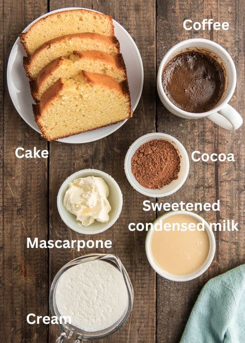 Ingredients to make ice cream parfait.