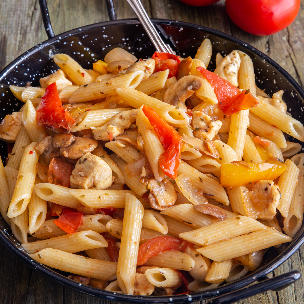 Leftover Skillet Turkey Pasta Recipe - An Italian in my Kitchen