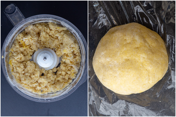 ingredients mixed in food processor and rolled into a ball