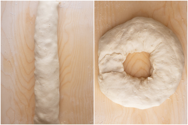 dough rolled and placed in a pan.