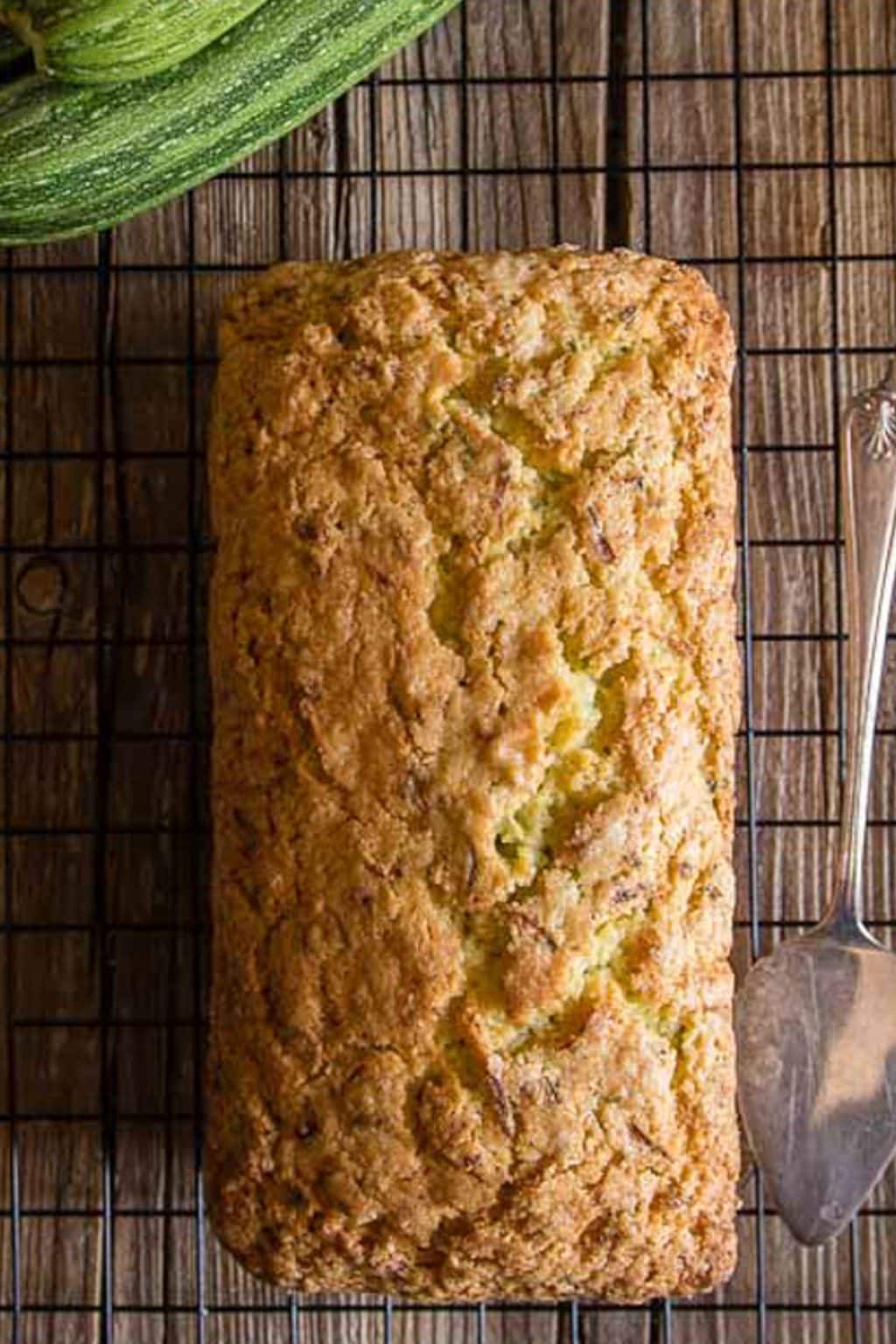 why does my zucchini bread loaf have a flat top