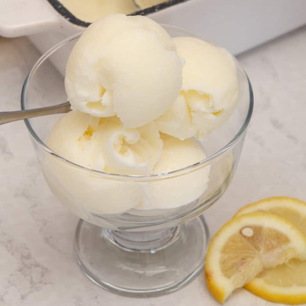 Fresh Lemon Ice Cream Recipe - An Italian in my Kitchen