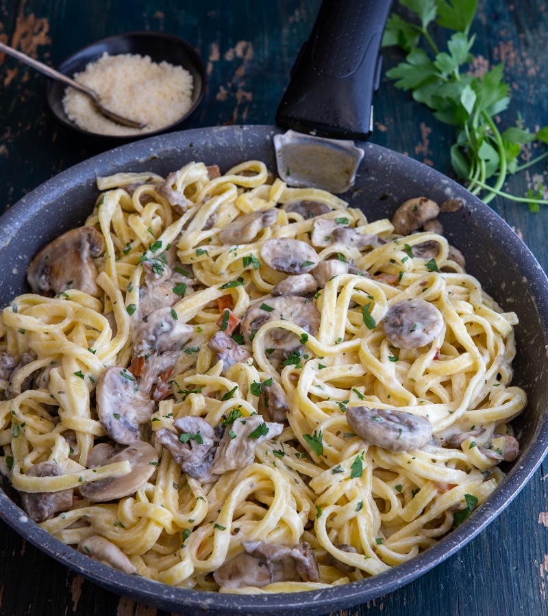 Creamy Mushroom Pasta - An Italian in my Kitchen