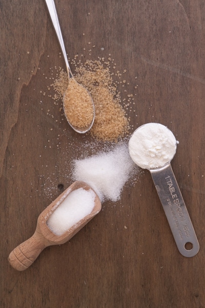 3 ingredients for the powdered sugar.