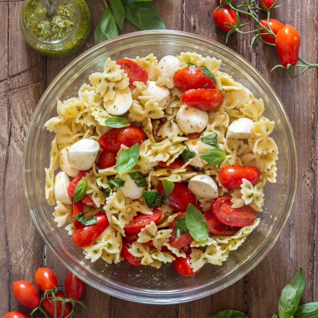 Italian Caprese Pasta Salad Recipe - An Italian In My Kitchen