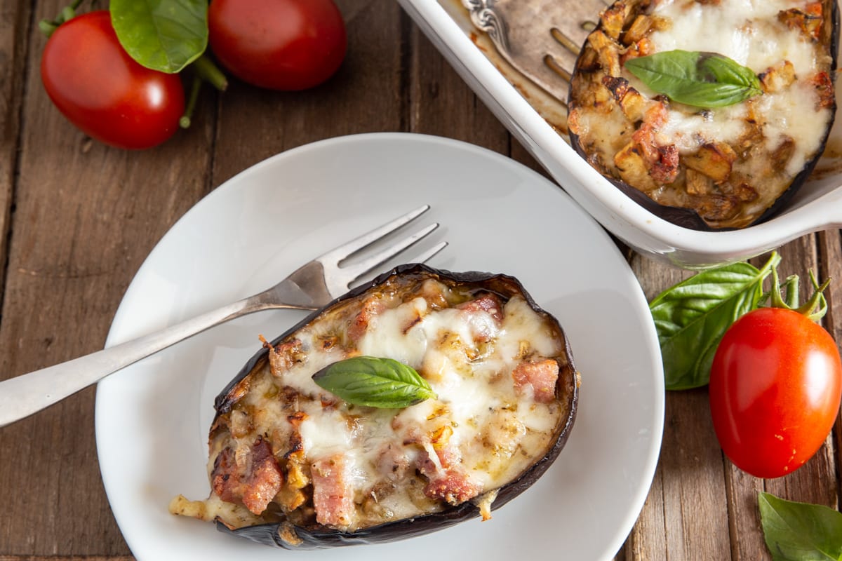 Italian Stuffed Eggplant Boats Recipe An Italian in my Kitchen