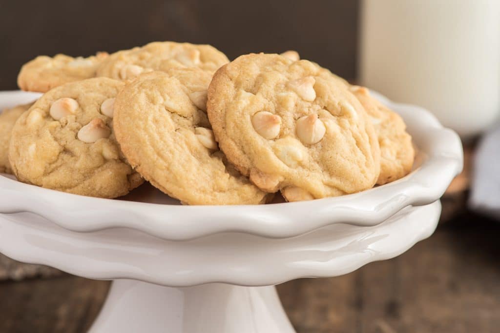 cookies on a white plate.