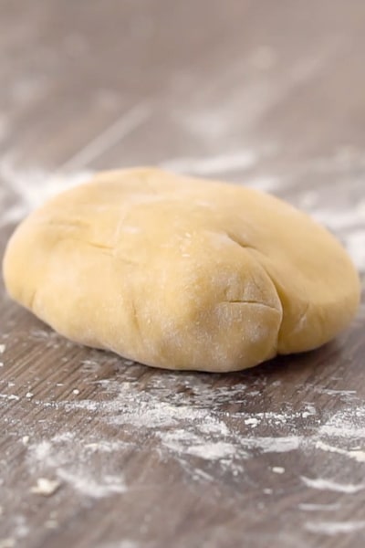 The pasta dough resting.
